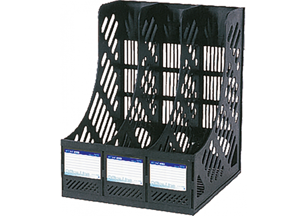 Лоток для паперів ECONOMIX вертикальний пластик 3 відділення чорний (E31903-01)